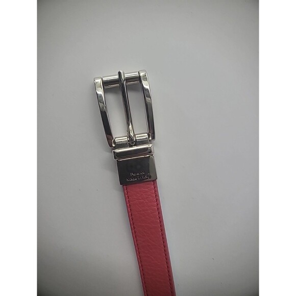 Vintage Belt Reversible Red Blue Women Silver Tone Hardware Accessory Italy - Picture 10 of 12